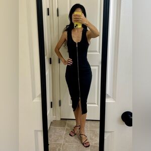 AllSaints bodycon dress with zipper in grey color. XS